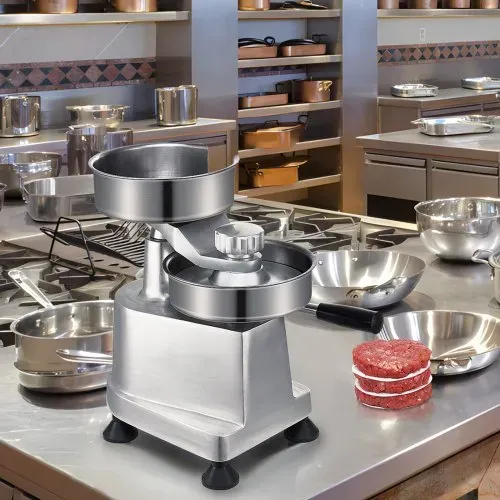 VEVOR Kommerzieller Burgerpresse - Hamburger Patty Maker 10 / 13 / 15 cm, mit 3 Packungen Burgerpapier, Professionelle Hamburgerpresse aus Edelstahl, Perfekt für Burger Patties Cooking BBQ Zubehör – Bild 7
