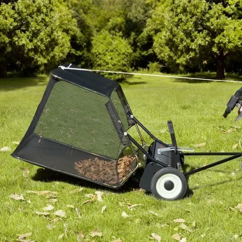 VEVOR Rasenkehrmaschine, 132 cm Kehrbreite, Laubkehrmaschine mit verstellbare Kehrhöhe, Rasenkehrer mit 736 L, Laubkehrer, Anhänge-Kehrmaschine für Rasentraktor, Garten, Hof, Rasenpflege – Bild 7
