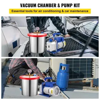 VEVOR 12L Vakuumkammer Multifunktionspumpe 85L/Min Vakuumpumpe Unterdruckpumpe Edelstahl VEVOR 12L Vakuumkammer Multifunktionspumpe 85L/Min Vakuumpumpe Unterdruckpumpe Edelstahl