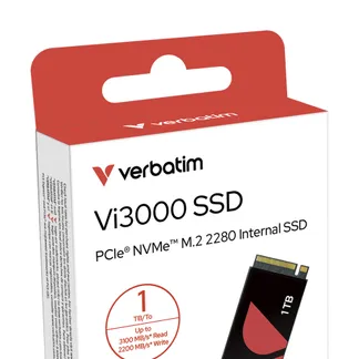 Verbatim Vi3000 1 TB M.2 PCI Express 3.0 NVMe Verbatim Vi3000 1 TB M.2 PCI Express 3.0 NVMe