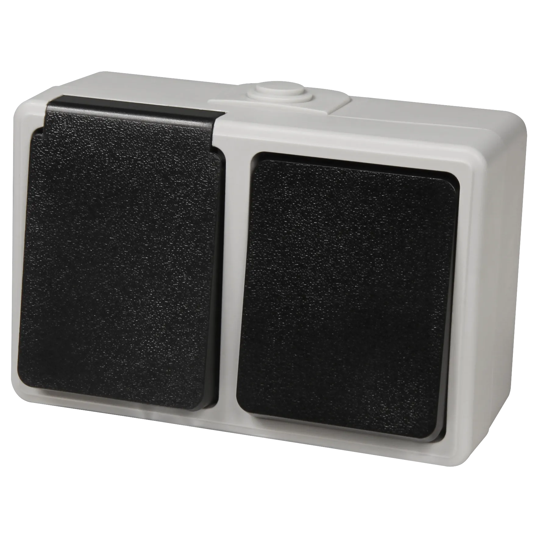 Feuchtraum Kombi-Dose McPower “Taff“, 250V~, Schalter+Steckdose, IP44, AP, grau Feuchtraum Kombi-Dose McPower “Taff“, 250V~, Schalter+Steckdose, IP44, AP, grau