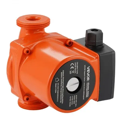 VEVOR LPS25-6S/130 Umwälzpumpe aus Gusseisen, 1/8 PS, 55 LPM, Warmwasser-Zirkulationspumpe, Gewindeanschluss, 3-stufige Geschwindigkeitseinstellung, leiser Betrieb, für Heizungsanlagen zu Hause – Bild 10