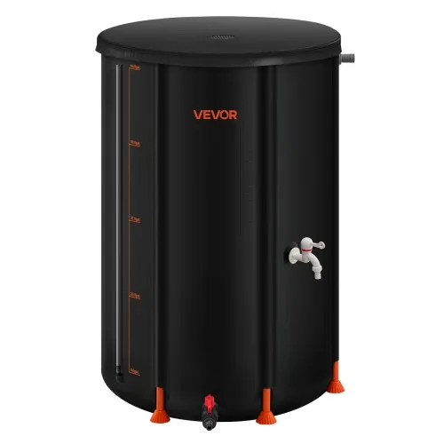 VEVOR Regentonne faltbar, 250 L tragbares Regenfass, Regenwassertank, 500D PVC-Regenwassersammelsystem, Wassertank, Regenwassertonne mit Zapfhahn und Überlaufset, Schwarz VEVOR Regentonne faltbar, 250 L tragbares Regenfass, Regenwassertank, 500D PVC-Regenwassersammelsystem, Wassertank, Regenwassertonne mit Zapfhahn und Überlaufset, Schwarz