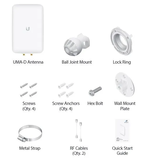 Ubiquiti UniFi High Efficiency Dual-Band Directional Mesh Antenna, UMA-D Ubiquiti UniFi High Efficiency Dual-Band Directional Mesh Antenna, UMA-D
