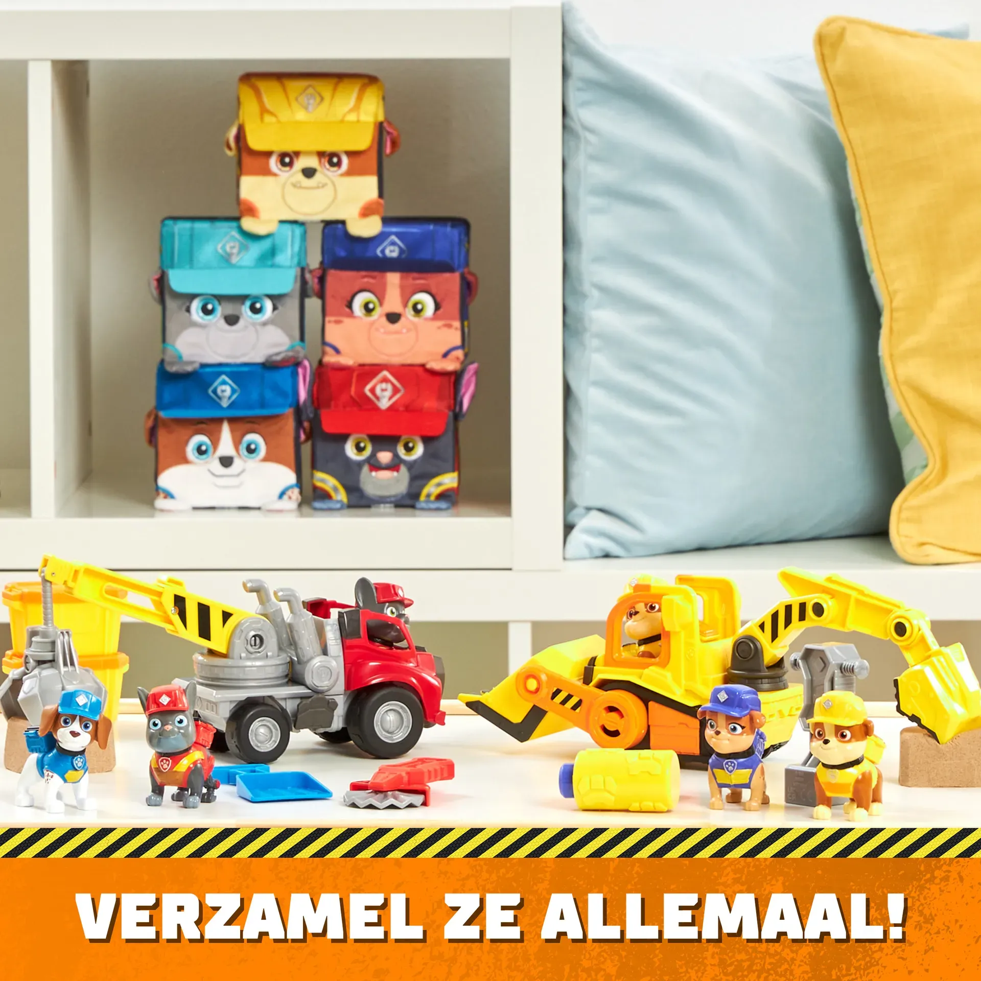 Rubble & Crew Rubble und Crew - Planierraupen-Baufahrzeug (Basis Fahrzeug) mit Rubble-Figur, bewegliche Planierraupenschaufel und Bagger, Spielzeug aus TV-Serie, ab 3 Jahren – Bild 6