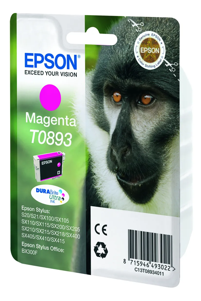 Epson Monkey Singlepack Magenta T0893 DURABrite Ultra Ink – Bild 2