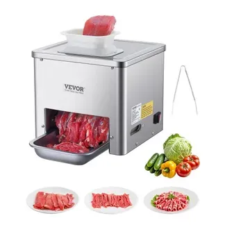 VEVOR Fleischschneidemaschine Fleischschneider 550 W 159 kg/h kommerzielle Fleischschneidemaschine aus Edelstahl (3,5 mm dick), elektrischer Lebensmittelschneider für Restaurant, Supermarkt VEVOR Fleischschneidemaschine Fleischschneider 550 W 159 kg/h kommerzielle Fleischschneidemaschine aus Edelstahl (3,5 mm dick), elektrischer Lebensmittelschneider für Restaurant, Supermarkt