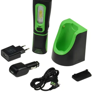 LED Stableuchte mit Akku „FlexiLED 300+“ Ladeschale, Magnethalter, 3W, 250lm,IP44 LED Stableuchte mit Akku „FlexiLED 300+“ Ladeschale, Magnethalter, 3W, 250lm,IP44