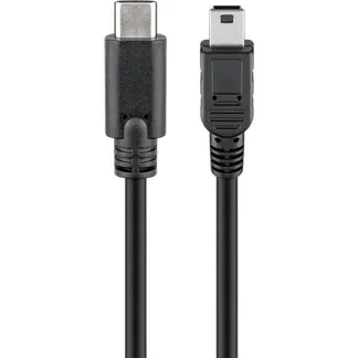 USB 2.0 Kabel, USB-C Stecker > Mini-USB Stecker, Adapter USB 2.0 Kabel, USB-C Stecker > Mini-USB Stecker, Adapter