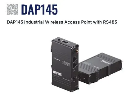 Teltonika · Accesspoint · DAP145 · 2×1 · Wi-Fi 4 · 300Mbit · 2x 10/100 · DIN Rail · RS485 Teltonika · Accesspoint · DAP145 · 2×1 · Wi-Fi 4 · 300Mbit · 2x 10/100 · DIN Rail · RS485