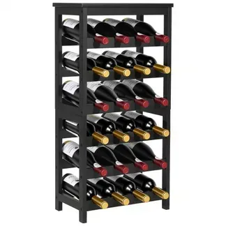 VEVOR Weinregal für 24 Flaschen, 6-stöckig, freistehendes Flaschenregal mit 36 kg Gesamtbelastbarkeit, Weinflaschenständer für Küche Keller Bar Esszimmer Wohnzimmer, Weinflaschenhalter Schwarz VEVOR Weinregal für 24 Flaschen, 6-stöckig, freistehendes Flaschenregal mit 36 kg Gesamtbelastbarkeit, Weinflaschenständer für Küche Keller Bar Esszimmer Wohnzimmer, Weinflaschenhalter Schwarz