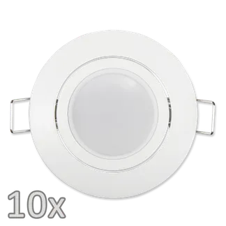 Einbauleuchten-Set McShine, 10xRahmen, 10xLED-Modul, 5W, 440lm, 230V, weiß Einbauleuchten-Set McShine, 10xRahmen, 10xLED-Modul, 5W, 440lm, 230V, weiß