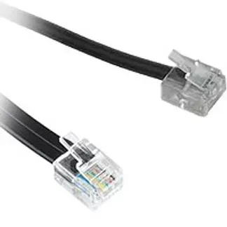 Kabel TK DSL RJ45/RJ11-Stecker, 6m, Schwarz, Kabel TK DSL RJ45/RJ11-Stecker, 6m, Schwarz,