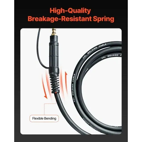 VEVOR 100-A-Schweißspulenpistole mit 3-m-Kabel, kompatibel mit Hobart Handler 210 MVP Mig-Schweißgeräten, geeignet für 0,58/0,0762/0,0899cm Flussmittelkern-/Massiv-/Aluminium-Schweißdrähte – Bild 5