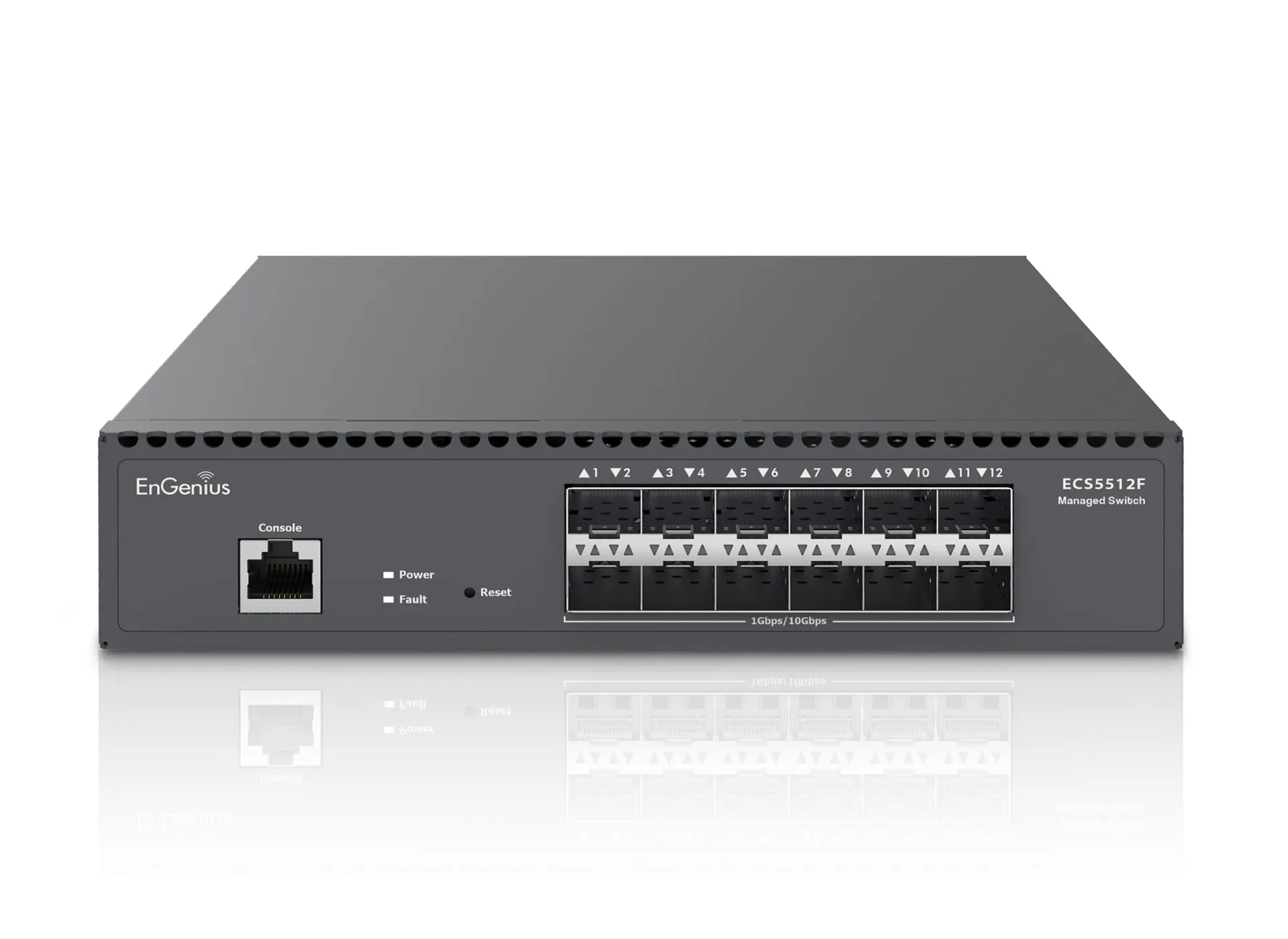 EnGenius Switch Managed Layer2+ 12-Port • 12x SFP+ • 9,5" • Half-Rack Aggregation • ECS5512F • EnGenius Cloud – Bild 3