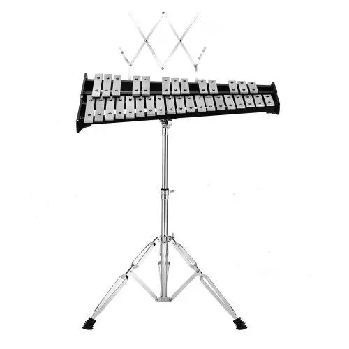 VEVOR Glockenspiel-Xylophon-Set mit 32 Tönen, professionelles Schlaginstrumenten-Set mit Schlägeln, Trommelstöcken, Notenständer, verstellbarem Ständer und Tragetasche für Schüler und Erwachsene – Bild 9
