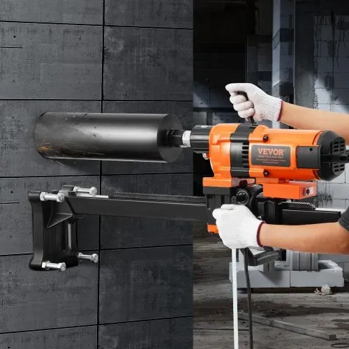 VEVOR Kernbohrmaschine Diamantkernbohrgerät mit Bohrdurchmesser 2-30 cm mit Ständer und Kernbohrer, 3500 W robuster Beton-Kernbohrer, Nass- und Trockenanwendung für Beton Ziegel – Bild 7