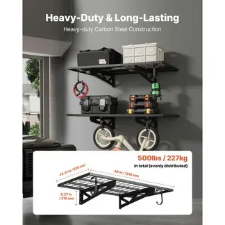 VEVOR 2er-Set Garagenregal 1219x620x210 mm Werkzeugaufbewahrung 113 kg pro Schicht Werkzeughalter Wand 1219×620 mm Regalfläche Aufbewahrungsregale Metallregal Werkzeug Organizer Wandregale VEVOR 2er-Set Garagenregal 1219x620x210 mm Werkzeugaufbewahrung 113 kg pro Schicht Werkzeughalter Wand 1219×620 mm Regalfläche Aufbewahrungsregale Metallregal Werkzeug Organizer Wandregale