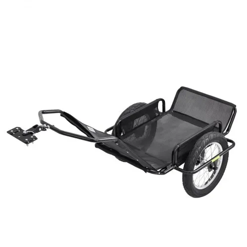 VEVOR Fahrradanhänger Lastenanhänger Transportanhänger für Offroad 145 kg, Kohlenstoffstahl & PVC-Netzgewebe, Mit 8 Reflektoren, Faltbares Design, Für 22-28 Zoll Räder, Fahrradwagen für Alle Gelände – Bild 10