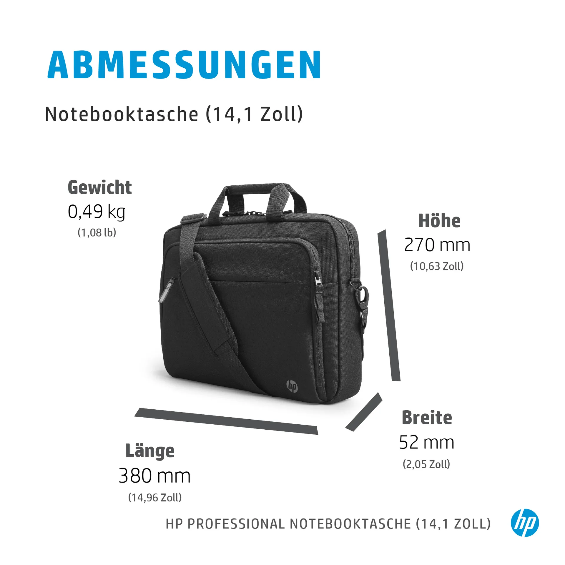 HP Professional 14,1 Zoll Laptop-Tasche – Bild 3