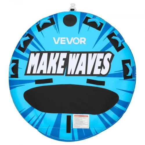 VEVOR Towable Tube für Boote, Wassersport-Schleppreifen für 3 Personen, bis 231 kg Tragfähigkeit, mit Antirutschpolstern, Nylonhülle, Gepolsterten Griffen und Sicherheitsventil, für Seen, Flüsse, Blau VEVOR Towable Tube für Boote, Wassersport-Schleppreifen für 3 Personen, bis 231 kg Tragfähigkeit, mit Antirutschpolstern, Nylonhülle, Gepolsterten Griffen und Sicherheitsventil, für Seen, Flüsse, Blau