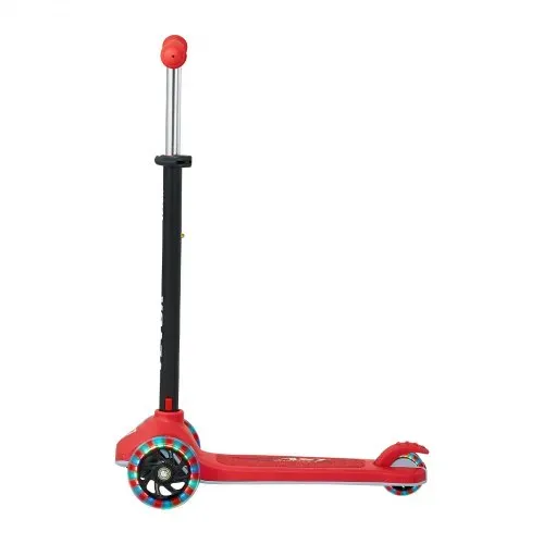 VEVOR Scooter (3 Räder) ab 3 Jahren, Cityroller Kinderroller mit leuchtenden Rädern & höhenverstellbarem Lenker & rutschfestem Deck & leichtem Aluminiumrahmen, Tretroller bis zu 75 kg, Rot – Bild 8