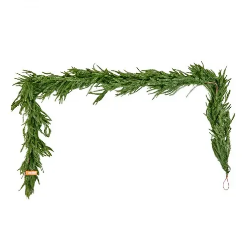 VEVOR Weihnachtsgirlande, 2750 mm, realistische Norfolk-Kieferngirlande, Tannengirlande, künstliche Grüngirlanden, für Weihnachtsdeko im Innen- & Außenbereich auf Tisch, Kaminsims und Kamin – Bild 10