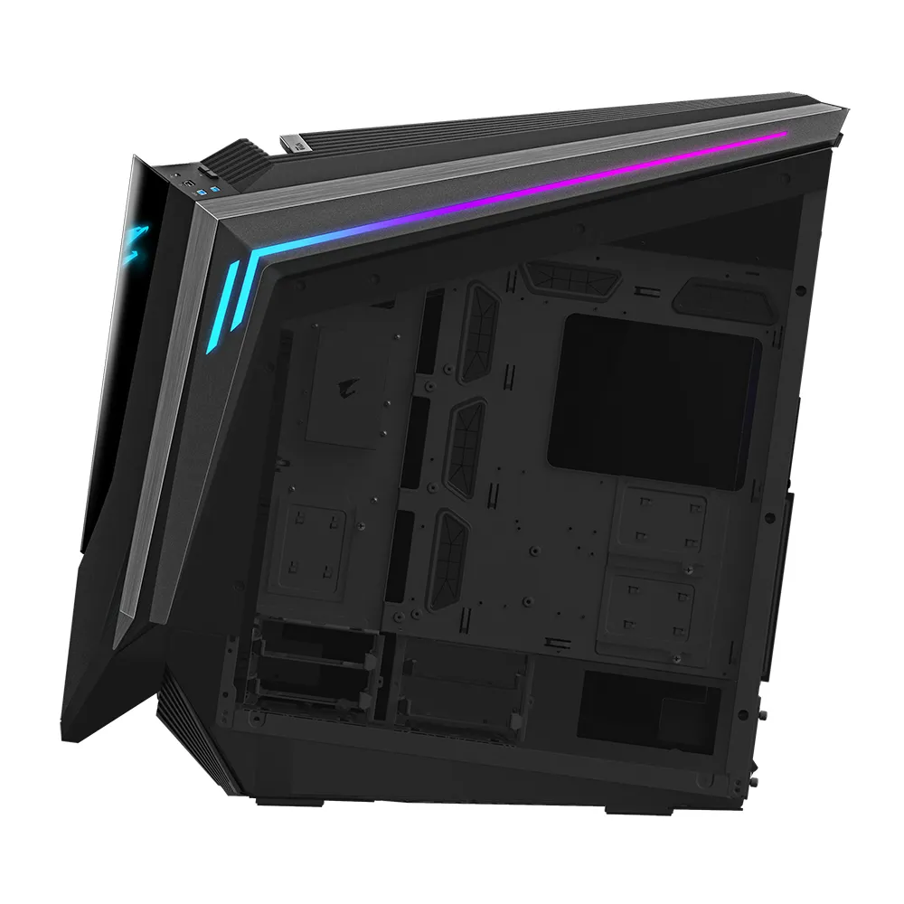 GIGABYTE AORUS C700 GLASS PC-Gehäuse – Full-Tower, unterstützt bis zu E-ATX & 420-mm-Radiatoren, vorinstallierte 5x 120-mm-Lüfter, USB 3.1 Typ-C, RGB Fusion – Bild 7