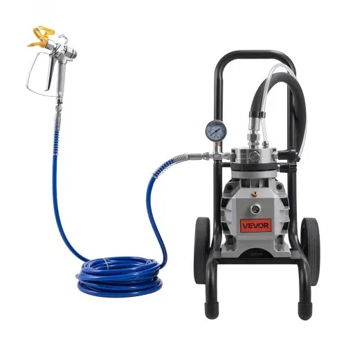 VEVOR Membran-Airless-Farbspritzgerät 1100 W, Rollbares Farbspritzgerät mit 15,17 MPa Hochdruck, 10 m Hochdruckschlauch, Reinigungsnadel und Bürste, für DIY-Sprüharbeiten im Innen- und Außenbereich – Bild 10
