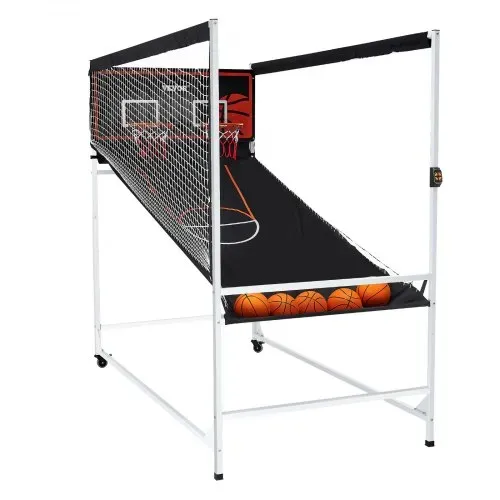 VEVOR Indoor-Basketballspiel für 2 Spieler, Basketballautomat, Baskeltballständer mit 5 Bällen & 8 Spielmodi & 2 Basketballkörben & Anzeigetafel & Aufblaspumpe, für Kinder, Erwachsene (Schwarz) – Bild 10