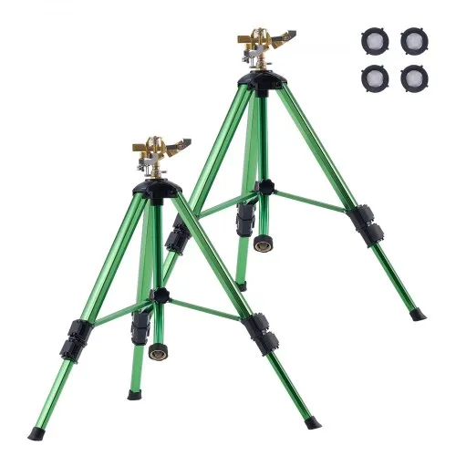 VEVOR Stativ Impulsregner, 2er-Pack, Rasensprenger mit Messingkopf & G3/4 Zoll-Anschluss, 360°-Gartenbewässerung, Sprinkler 430 bis 940 mm Höhenverstellbar, Kreisregner, Sprühregner, Stativregner VEVOR Stativ Impulsregner, 2er-Pack, Rasensprenger mit Messingkopf & G3/4 Zoll-Anschluss, 360°-Gartenbewässerung, Sprinkler 430 bis 940 mm Höhenverstellbar, Kreisregner, Sprühregner, Stativregner