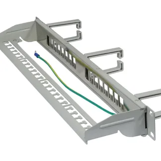 Keystone, Modulträger, 19″Patchpanel für 16xTP-Modul, 1HE(t 92mm), Lichtgrau, mit Kabelbügel, Synergy 21, Keystone, Modulträger, 19″Patchpanel für 16xTP-Modul, 1HE(t 92mm), Lichtgrau, mit Kabelbügel, Synergy 21,
