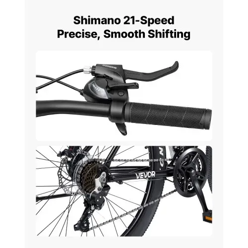 VEVOR Mountainbike für Damen und Herren 27,5 Zoll Fahrrad 21-Gang Ideal für Erwachsene, Rahmen aus Aluminiumlegierung, mit Federgabel, 120 kg Tragkraft, Klingel, Reflektoren & Lampenhalterung VEVOR Mountainbike für Damen und Herren 27,5 Zoll Fahrrad 21-Gang Ideal für Erwachsene, Rahmen aus Aluminiumlegierung, mit Federgabel, 120 kg Tragkraft, Klingel, Reflektoren & Lampenhalterung
