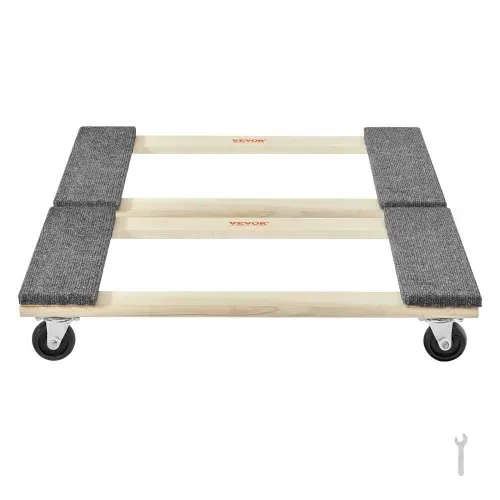 VEVOR Möbelwagen, Möbelwagen, 4 Räder, tragbare bewegliche Rollen, robust, ineinandergreifend, klein, flach, für schwere Möbel, 2 Stück, 40,6 x 27,9 cm, 227,8 kg Kapazität, schwarz – Bild 8