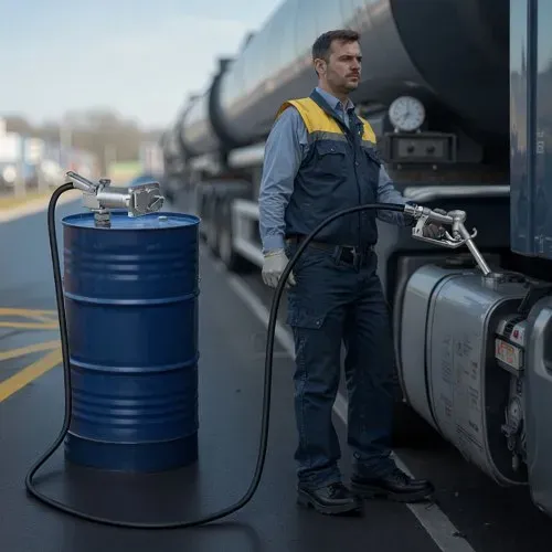 VEVOR Kraftstoffpumpe, 12 V DC, 57 L/min, Dieselpumpen-Set aus Gusseisen, mit manueller Absperrdüse, Förderschlauch, Überhitzungsschutz, 1/3 PS, explosionsgeschützt, für Benzin, Diesel & Kerosin – Bild 7