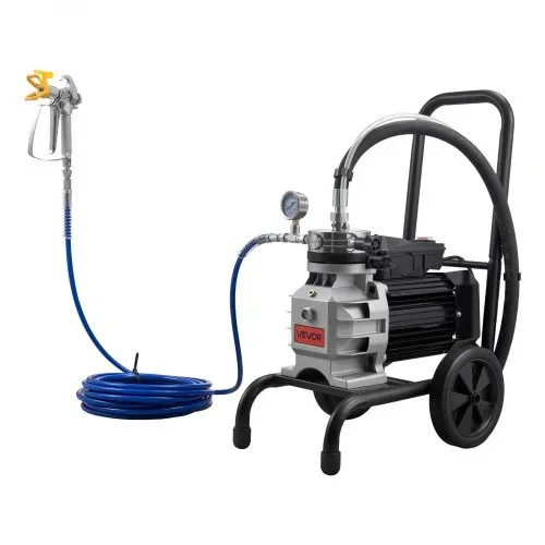 VEVOR Membran-Airless-Farbspritzgerät 1500 W, Rollbares Farbspritzgerät mit 19,31 MPa Hochdruck, 10 m Hochdruckschlauch, Reinigungsnadel und Bürste, für DIY-Sprüharbeiten im Innen- und Außenbereich – Bild 8