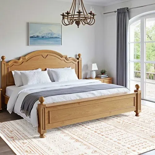 VEVOR Flächenteppich, 1524x2438 mm, waschbarer Teppich, rutschfester Wohnzimmerteppich im Modern-Stil, Innenmatte für Schlafzimmer, Büro, Wohnzimmer, Kinderzimmer, Eingangsbereich, Beige – Bild 7