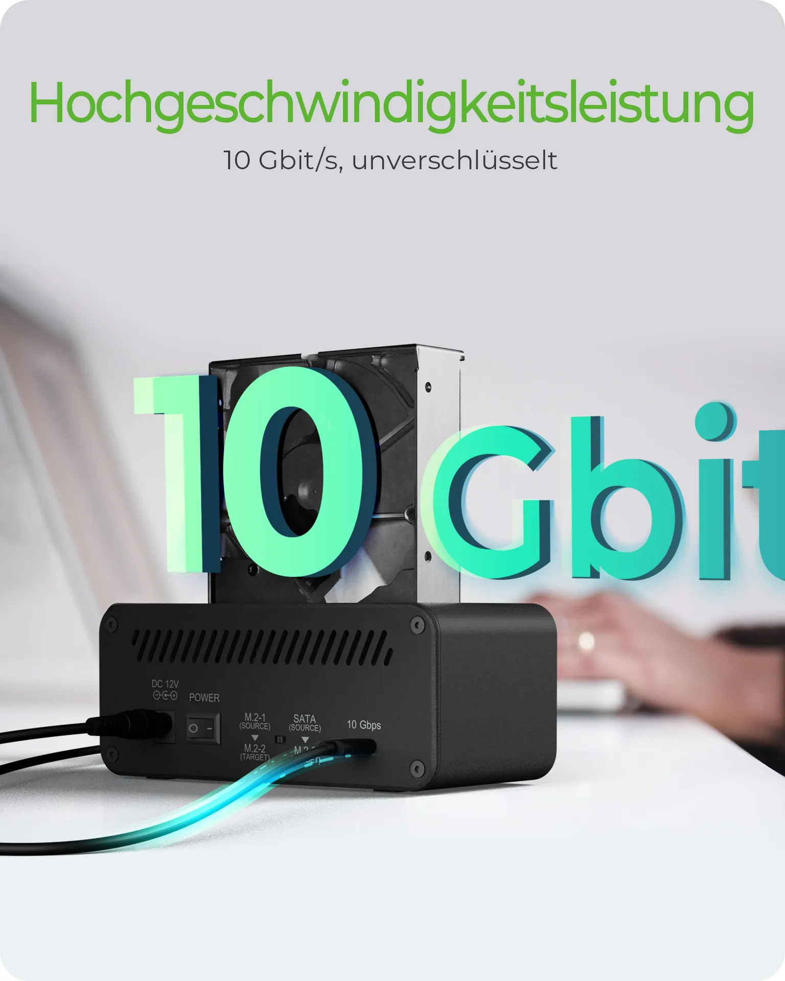 ICY BOX IB-2924MSCL-C31, Docking & CloneStation, klont 1x 2,5"/3,5" zu 1x M.2 NVMe & M.2 NVMe zu M.2 NVMe, erkennt 3x Laufwerke über USB-C®/-A Host 10 Gbit/s – Bild 3