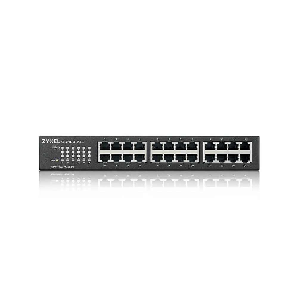 Zyxel GS1100-24E Unmanaged Gigabit Ethernet (10/100/1000) Schwarz – Bild 3