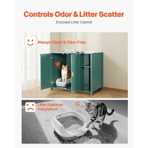 VEVOR Katzenschrank, 1050x680x885 mm, Katzenklo Schrank mit eingebauter Steckdose, Schublade & abnehmbarer Trennwand, passend für die meisten selbstreinigenden/intelligenten Katzentoiletten VEVOR Katzenschrank, 1050x680x885 mm, Katzenklo Schrank mit eingebauter Steckdose, Schublade & abnehmbarer Trennwand, passend für die meisten selbstreinigenden/intelligenten Katzentoiletten