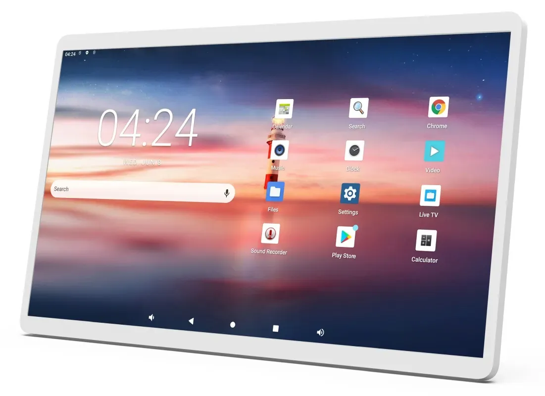 ALLNET High Performance Display 24 Zoll, Android 12, RK3588, HDMI In, Farbe weiß, für Batterie Standfuß kompatibel – Bild 4