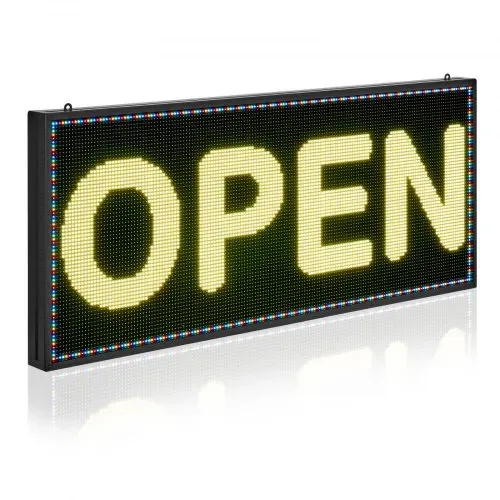VEVOR programmierbare LED Zeichen P6 Vollfarbe flexibles digitales Scrolling Panel, DIY Anzeigetafel mit benutzerdefiniertem Textmuster und GIF & Bluetooth App Steuerung Laufschrift (990 x 412 mm) VEVOR programmierbare LED Zeichen P6 Vollfarbe flexibles digitales Scrolling Panel, DIY Anzeigetafel mit benutzerdefiniertem Textmuster und GIF & Bluetooth App Steuerung Laufschrift (990 x 412 mm)