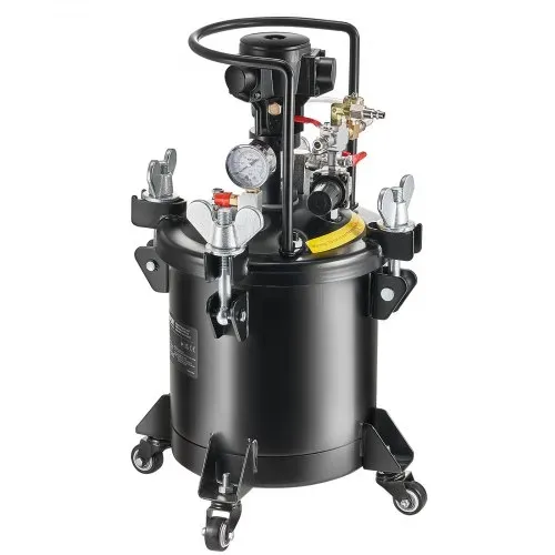 VEVOR Druckbehälter für Sprühfarbe, 10 L vollautomatischer Druckbehälter mit Rührfunktion, 70 psi einstellbarer Druck, Druckbehälter, Farbbehälter mit Spritzpistole und Schläuchen, für Malerei usw. – Bild 8