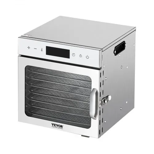 VEVOR Dörrgerät Dörrautomat 8 Edelstahlschalen, elektrischer 400 W Futtertrockner mit einstellbarer Temperatur, Gefriertrockner für Trockenfleisch Fleisch Obst Gemüse Kräuter Hundeleckerlis – Bild 10