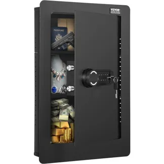 VEVOR 3-stufiger Waffentresor Wandtresor Safe, 3 herausnehmbaren Regalen 6 Schlüsselhaltern LED-Licht Vibrationsalarm, Tastenfeld und Schlüssel, für Langwaffe Pässe Schmuck Bargeld wichtige Dokumente VEVOR 3-stufiger Waffentresor Wandtresor Safe, 3 herausnehmbaren Regalen 6 Schlüsselhaltern LED-Licht Vibrationsalarm, Tastenfeld und Schlüssel, für Langwaffe Pässe Schmuck Bargeld wichtige Dokumente