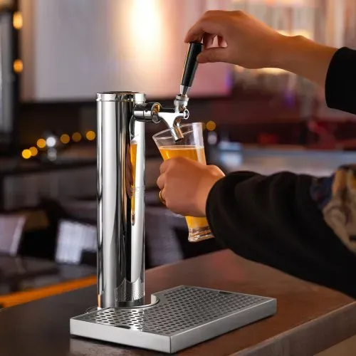 VEVOR Bierturm-Satz, Bier-Umrüstsatz für Einzelzapfhahn, Bier-Turmspender aus Edelstahl mit Doppelmessgerät W21.8-Regler & S-System-Fasskupplung, Bier-Tropfschale für Partys zu Hause – Bild 7