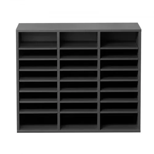 VEVOR Literatur-Organizer Dokumentenablage mit 24 Fächern & einstellbaren Regalen, Aktensortierer Briefablage Dokumentenlager aus Spanplatten und MDF, Aufbewahrung für Büro Klassenzimmer grau – Bild 10