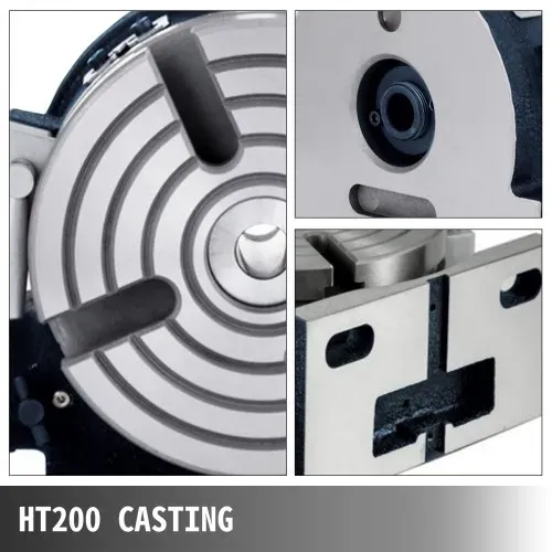 VEVOR Trennscheibe Durchmesser 150 mm, Trennplatte Set mit Grundabmessungen Horizontal 180 x 170 mm, Trennplatte Set für Drehtisch Höhe 80 mm, Teilapparat für kreisförmige Schneidarbeiten, Drehtisch – Bild 2