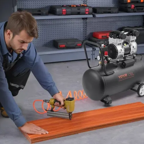 VEVOR-Luftkompressor, 15 Gallonen Stahltank, 2 PS 5,3 CFM@90 PSI ölfreier Luftkompressor und max. 125 PSI Druck, 78 dB ultraleiser tragbarer Kompressor, für Autoreparatur, Reifenbefüllung, Spritzlackierung – Bild 7