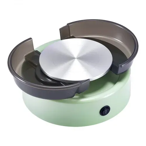 VEVOR Mini Töpferscheibe Maschine 158 mm Drehteller mit einstellbarer Rotationsgeschwindigkeit (0-140 U/min), elektrische Tonscheibe mit Tonformungswerkzeugen für Heimwerken Töpferkurse, Grün rund – Bild 9